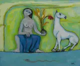 Kamal Youssef, Offering, oil on canvas