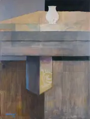 Khaled Hourani, Abstract Composition, acrylic on canvas