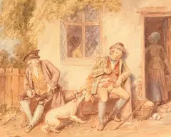 John Masey Wright, The Inattentive Poacher, watercolour 17cm by 21cm