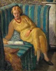 Hubert Wellington, Portrait Of The Artist's Wife, oil on canvas 50cm by 41cm
