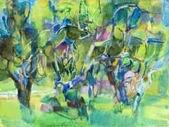Claude Schürr, Composition, gouache sur papier