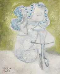 Javier Vilato Ruiz, Portrait de femme, huile sur toile