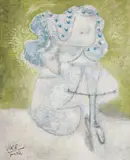 Javier Vilato Ruiz, Portrait de femme, huile sur toile