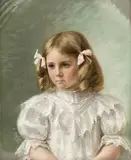 Portrait de fillette by Caroline Sophie Sordet-Boissonnas, 1903, pastel sur papier, sold Jun 2021