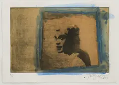 Roger Pfund, Portrait de femme, 2003, technique mixte sur papier