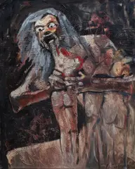 The Krasnals, The Krasnals Demokracja pożerająca własne dzieci..., 2020, 2020, olej, płótno