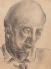 Jeremi Kubicki, Portret mężczyzny, ołówek, papier
