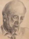 Jeremi Kubicki, Portret mężczyzny, ołówek, papier