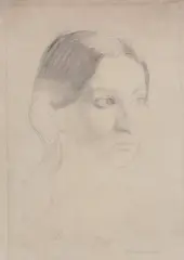 Jacek Malczewski, Portret kobiety, ołówek, papier