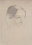 Jacek Malczewski, Portret kobiety, ołówek, papier