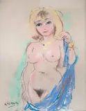 Ludwig Klimek, Akt, pastel, papier, 63
