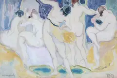 Małgorzata Maciąg, Na maskaradę, koniec lat 20. XX w., gwasz, ołówek, papier, 20