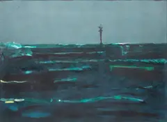 Paweł Daciuk, Sztorm - Ustka, 2026, 2026, technika mieszana, płótno