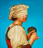 Daria Zbień, Beyond the Veil (after William Bouguereau), 2026 Bouguereau), 2026, 2026, olej, płótno