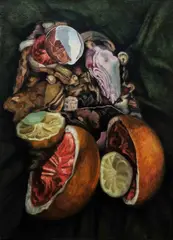 Bioodpady 1, 2025 by Magdalena Kamińska, 2025, olej, płótno, sold Aug 2026