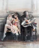 Pierre Migot, Not interested, 2026, 2026, akryl, spray, płótno
