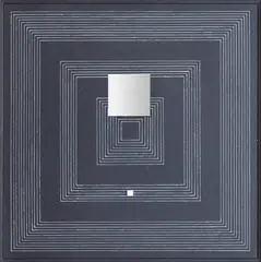 Marcin Lubera, Kompozycja z kwadratami, 2019-2020, technika własna, akryl, płyta