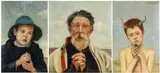 Wlastimil Hofman, Tryptyk - Modlitwa, 1918 r., 1918, olej, tektura