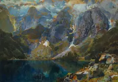 Stanisław Gałek, Widok na Morskie Oko, olej, płótno