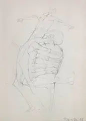 Bez tytułu, 1988 by Zdzisław Beksiński, 1988, ołówek, papier, sold Jun 2026