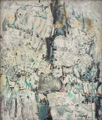 Aleksander Kobzdej, Szczelina, 1965, 1965, olej, płótno