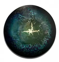Rhythms - Malachite deep green, 2026 by Martyna Łuszczyńska, 2026, olej, płótno, sold Jun 2026