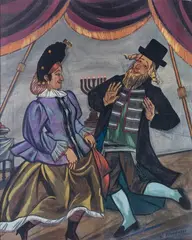 Zofia Stryjeńska, Taniec żydowski, ok. 1960 r., 1960, tempera, płótno