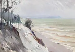 Henryk Baranowski, Klif, olej, płótno, 48