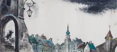 Jan Marcin Szancer, Ilustracja do „Baśni o stalowym jeżu”, akwarela, gwasz, papier