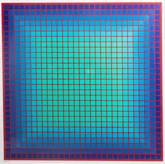 Conferring Blue by Julian Stanczak, serigrafia, papier, 62, sold Jul 2026