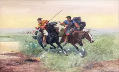 Adam Setkowicz, Jeźdźcy, 1900, 1900, olej, płótno