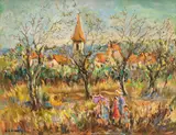 Katarzyna Librowicz, Jesienny spacer, olej, płótno, 50