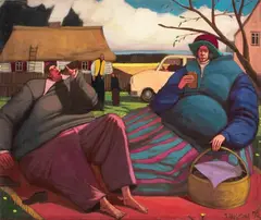 Jacek Pałucha, Piknik, 1992, 1992, olej, płótno