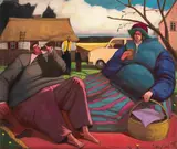 Jacek Pałucha, Piknik, 1992, 1992, olej, płótno