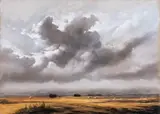 Borys Michalik, Pejzaż, pastel, papier