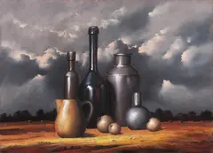 Borys Michalik, Martwa natura, pastel, papier