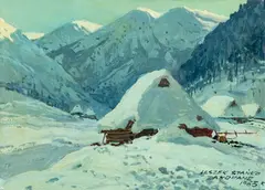Leszek Stańko, Zakopane, 1963 r., 1963, olej, płótno naklejone na tekturę