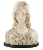 Adolfo Cipriani, Popiersie kobiece, alabaster, polichromowany