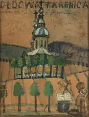 Nikifor Krynicki, Krynica, l. 50 XX w., akwarela, gwasz, papier