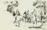 Józef Korolkiewicz, Przejażdzka, 1975, 1975, tusz, papier