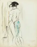 Zdzisław Czermański, Torreador, akwarela, tusz, kredka, papier, 36