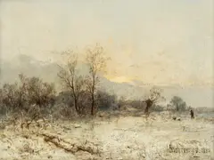 Zygmunt Sidorowicz, Zimą, 1880 r., 1880, olej, deska