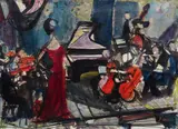 Zygmunt Menkes, Koncert, olej, płótno