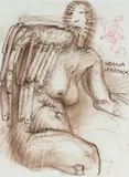 Franciszek Starowieyski, Wdowa Ikarowa, 2001, 2001, kredka, papier