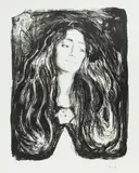 Edvard Munch, Broche Eva Mudocci, litografia, papier Velin Arches