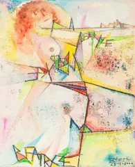 Leszek Rózga, Beatrycze, 2000, 2000, akwaforta, akwarela, papier
