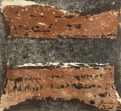 Stefan Gierowski, Bez tytułu (z teki Konfrontacje), 1960, 1960, monotypia, papier, 19