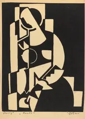 Henryk Berlewi, Praczka, drzeworyt, papier, 29
