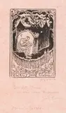 Józef Gielniak, Ex libris Józefa Gielniaka, 1968, 1968, linoryt, papier, 13