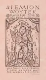 Józef Gielniak, Ex libris Wojciecha Siemiona, 1965, 1965, linoryt, papier, 13